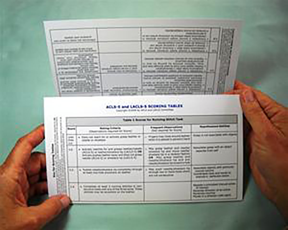 Allen Cognitive Scoring Trifold 2nd Edition (for ACLS-5 LACLS-5 and Disposable LACLS-5)