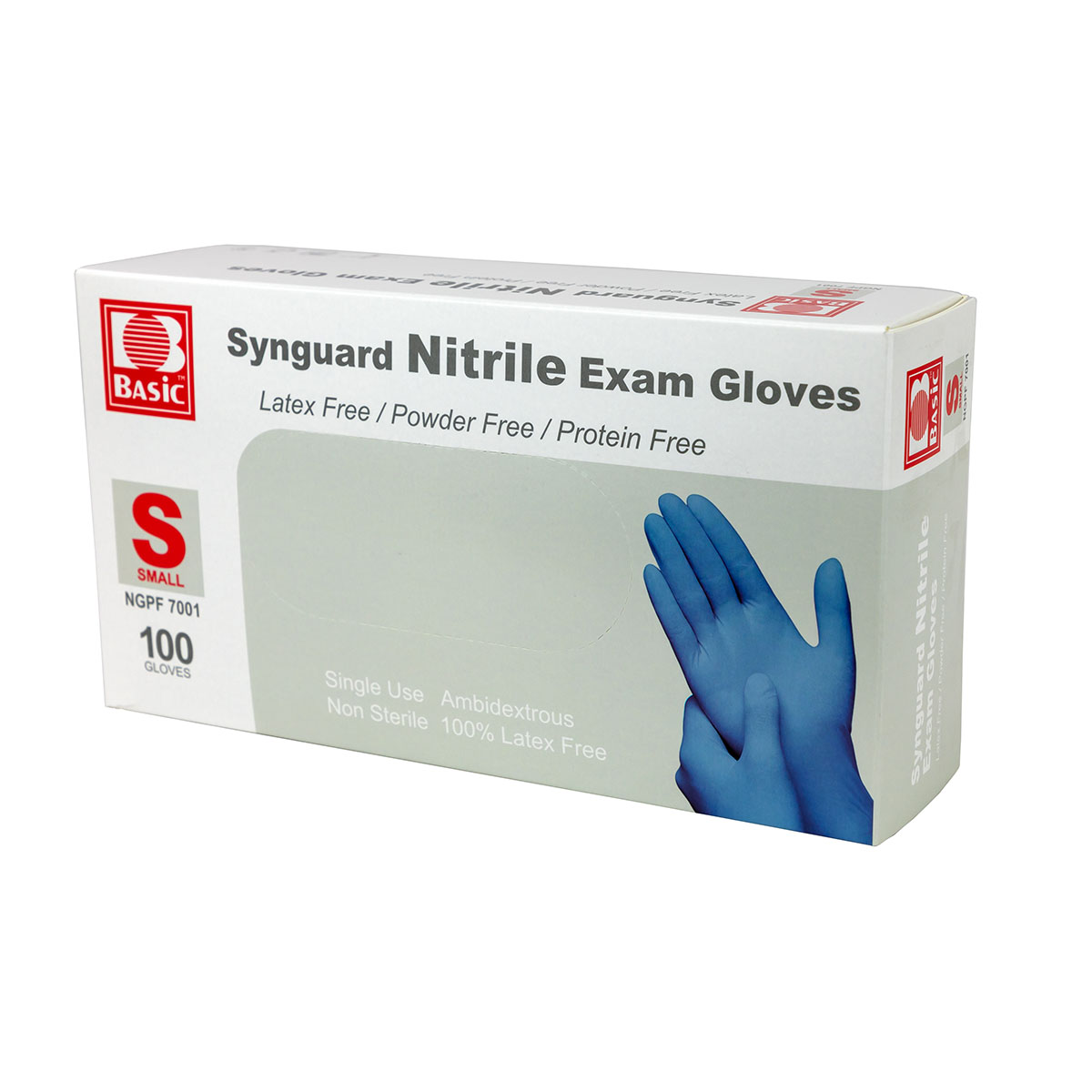 Nitrile Exam Gloves Latex-Free Blue Small Each (100 pieces per box)