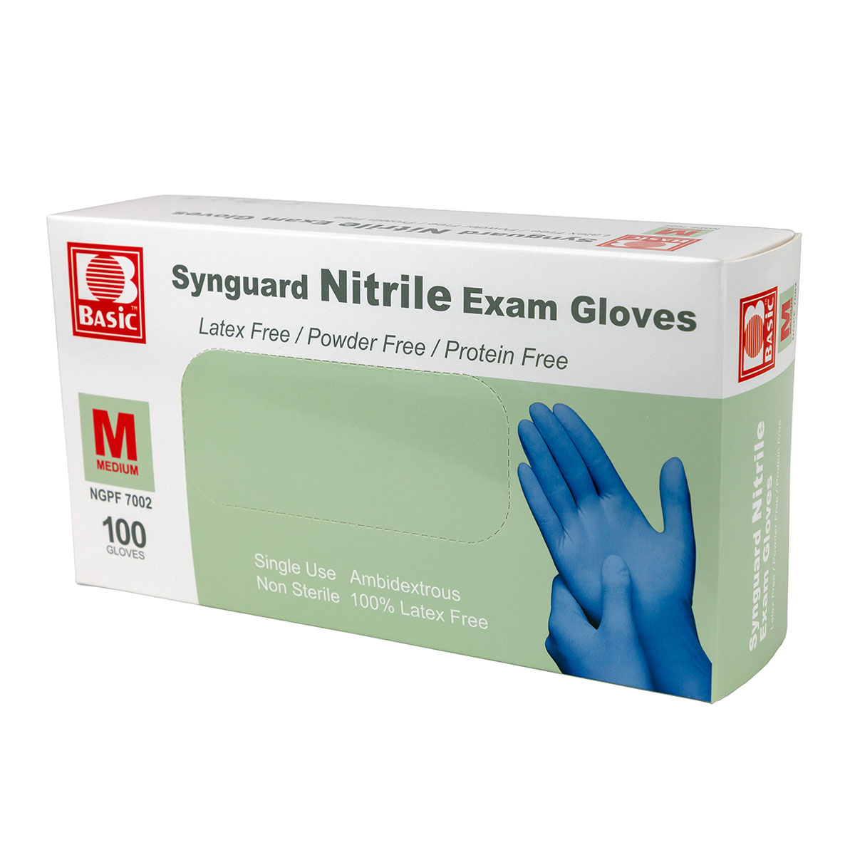 Nitrile Exam Gloves Latex-Free Blue Medium Each (100 pieces per box)