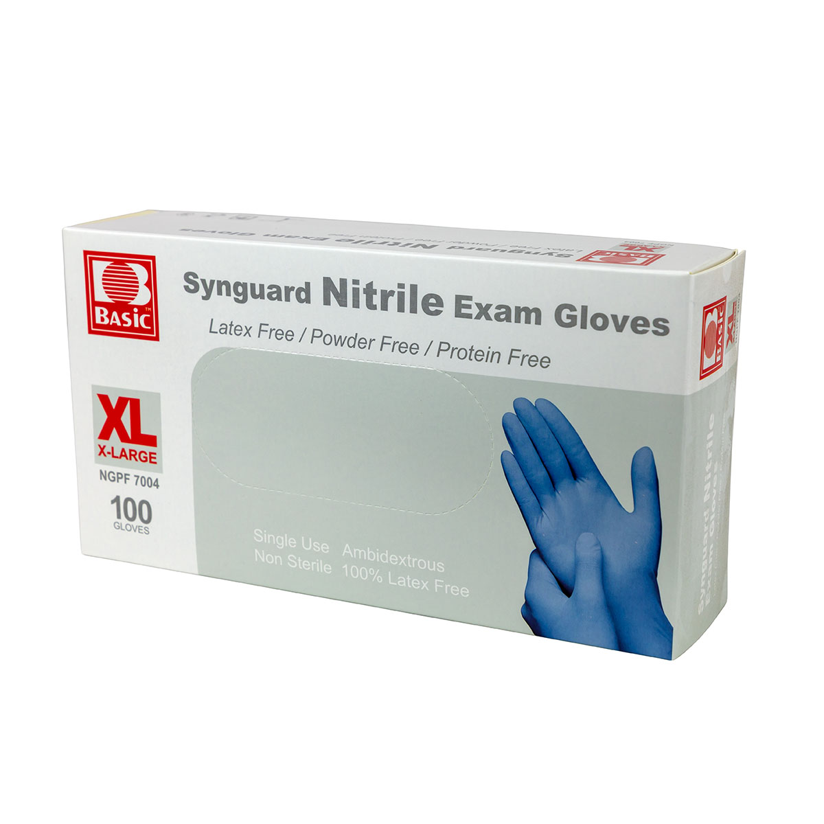 Nitrile Exam Gloves Latex-Free Blue X-Large Each (100 pieces per box)