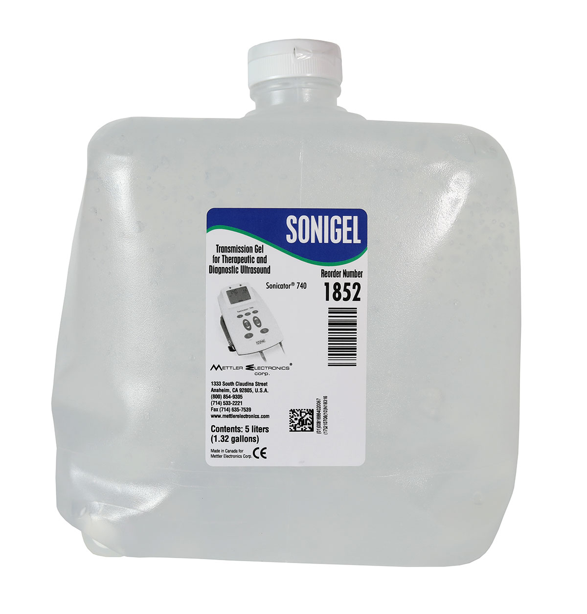 Sonigel Ultrasound couplet 5 liter bottle case of 4