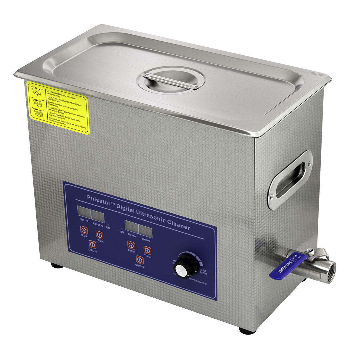 Pulsator Ultrasonic Cleaner 1.6 gallon (6L) with adjustable time temperature and power
