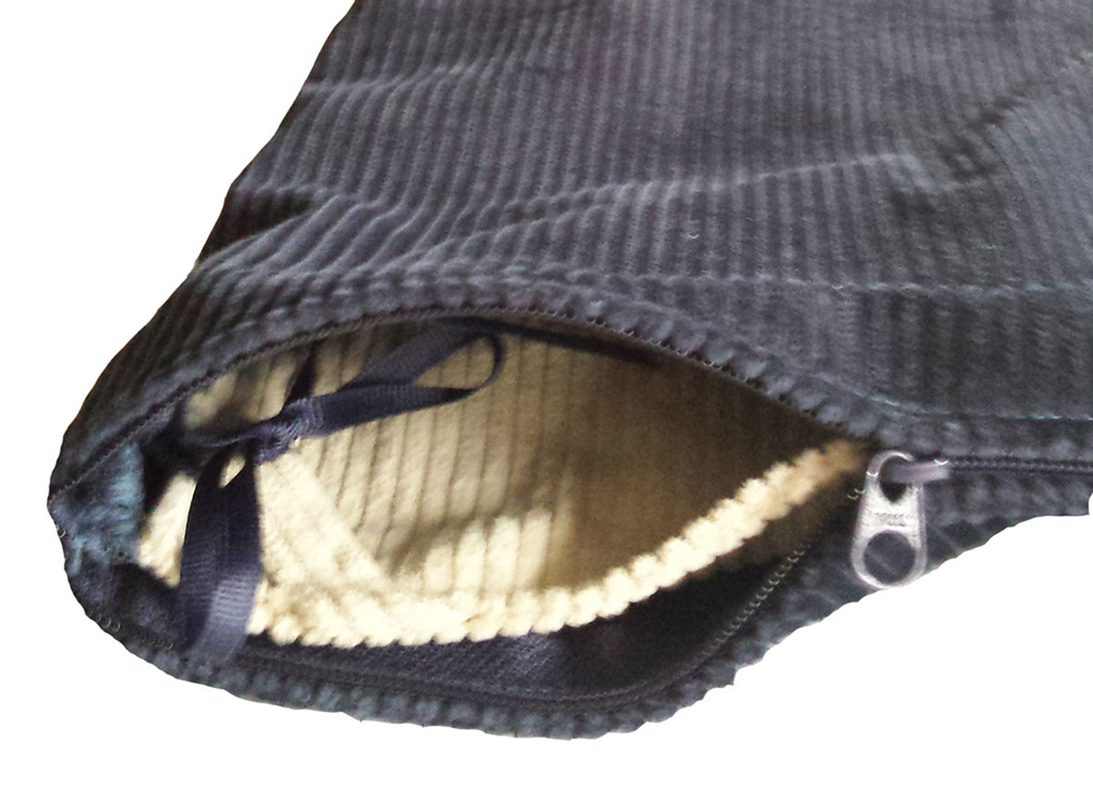 Sommerfly Sleep Tight Weighted Blanket Cover Navy Blue Corduroy XL