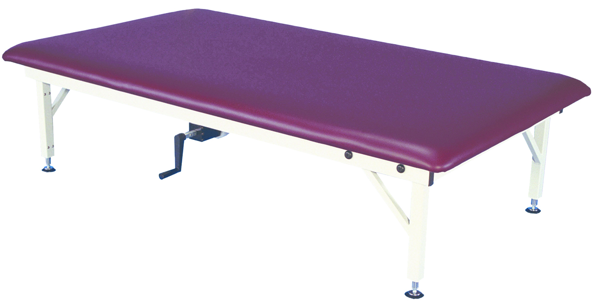 bariatric mat platform table - hand crank steel frame 84 L x 48 W x 20 - 30 H 900 lb. weight capacity