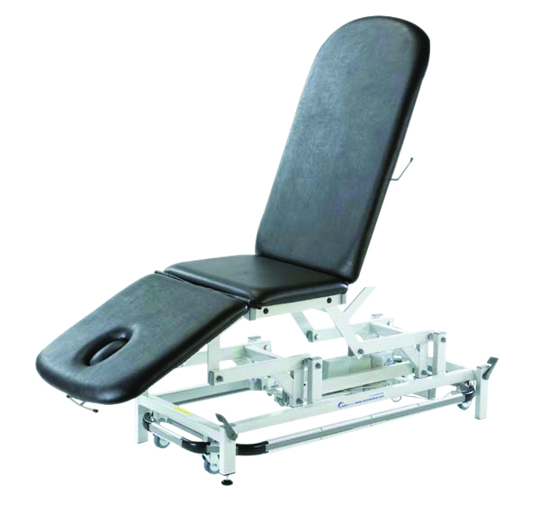 treatment table - electric hi-low with foot bar 78 L x 28W x 18 - 39 H 3-section castors