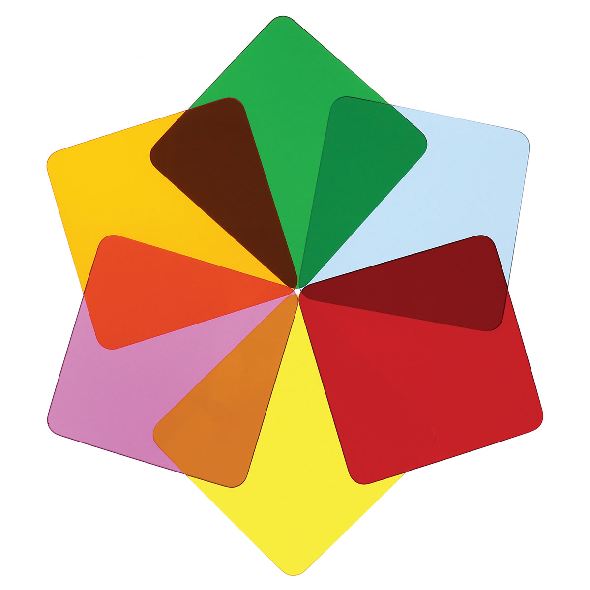 Color Wheel Squares Set Of Six