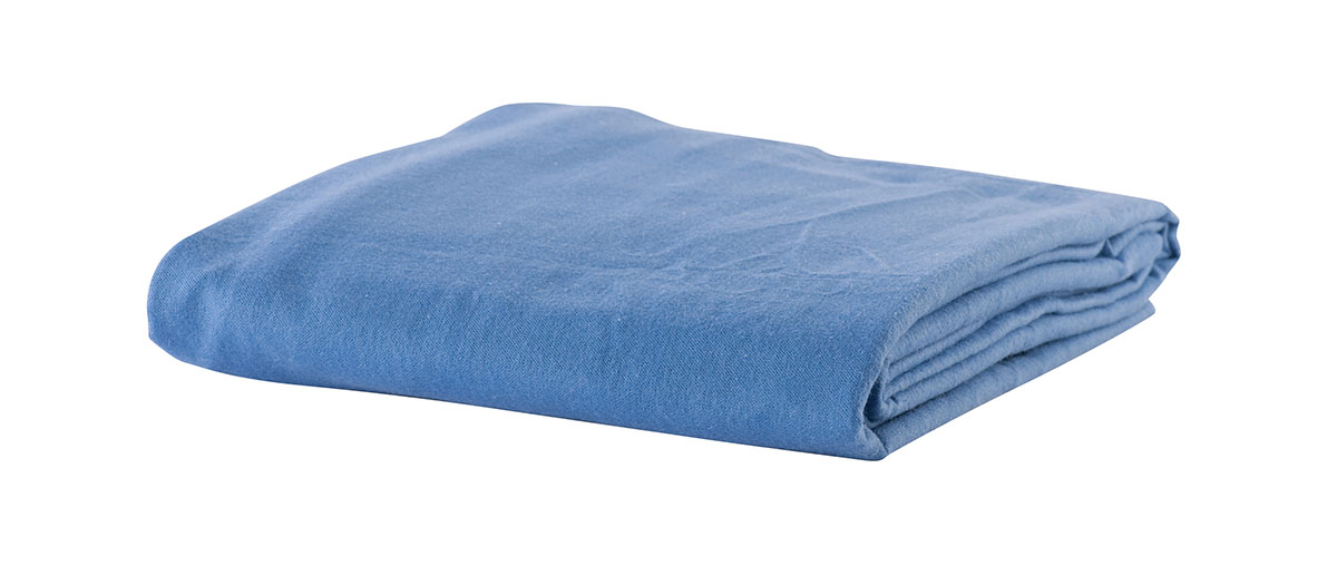 Massage Sheet Set - Includes: Fitted Flat and Cradle Sheets - Cotton Flannel - Blue