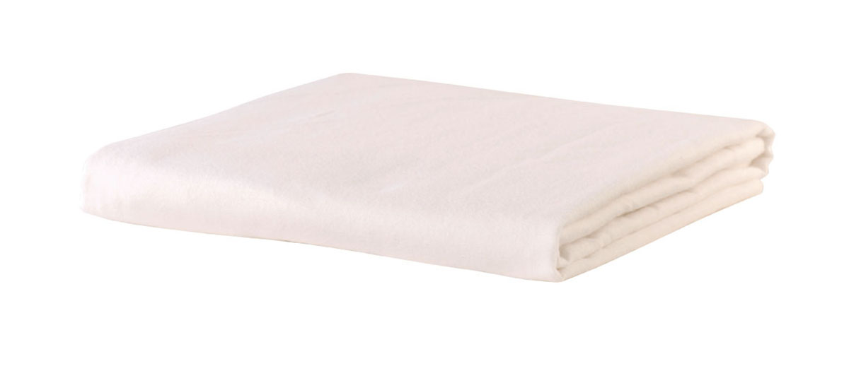Massage Sheet Set - Includes: Fitted Flat and Cradle Sheets - Cotton Flannel - White