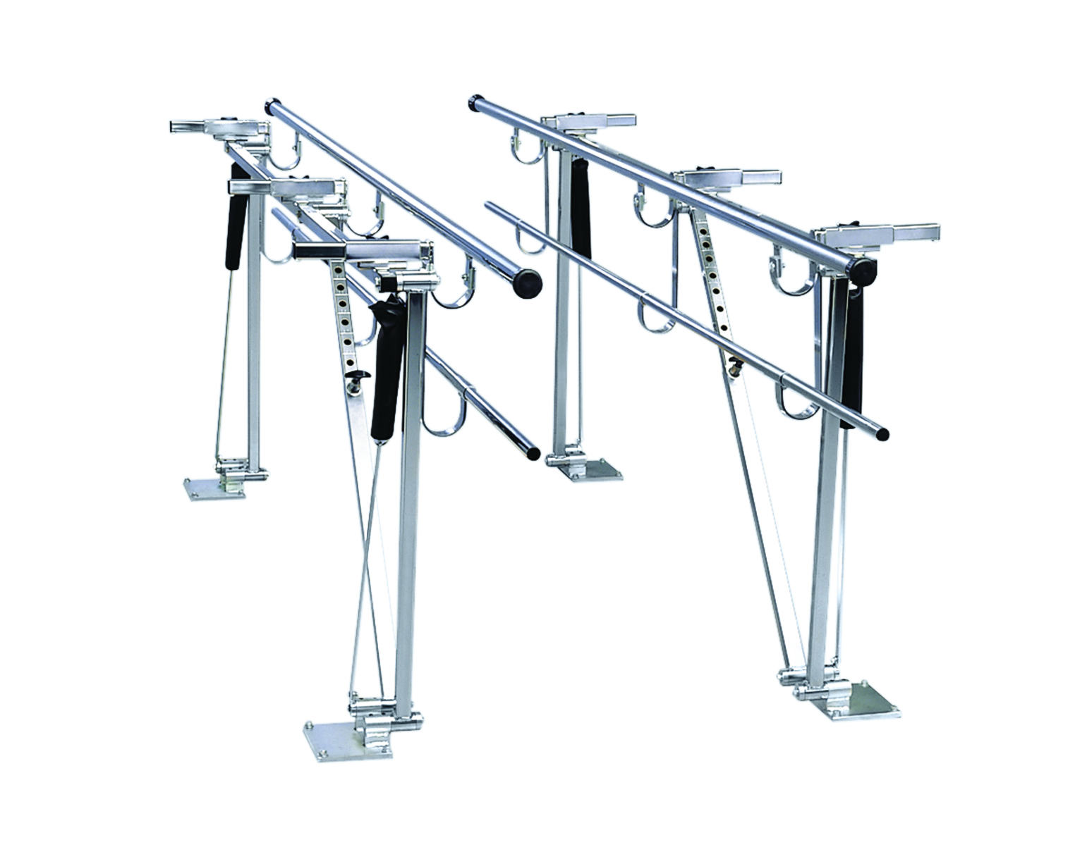 Parallel Bars floor mounted height and width adjustable 10' L x 8 W x 31 - 41 H