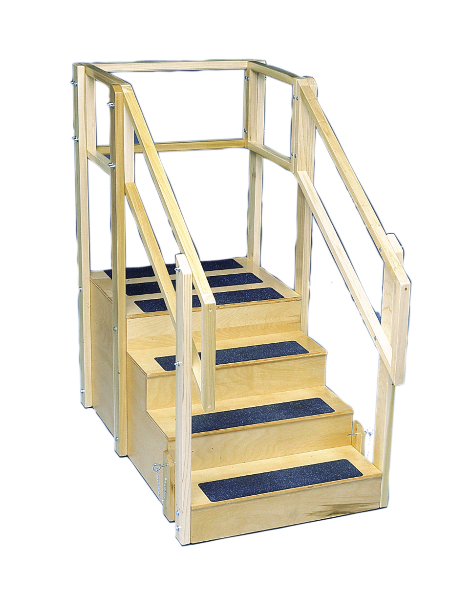 Training stairs straight 4 steps with platform 55 L x 30 W x 54 H