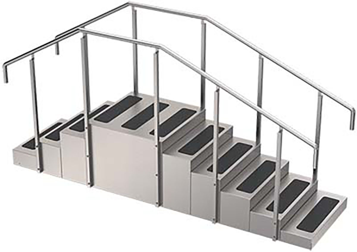 Whitehall Stainless Steel Training Stairs 120 x 35 x 60