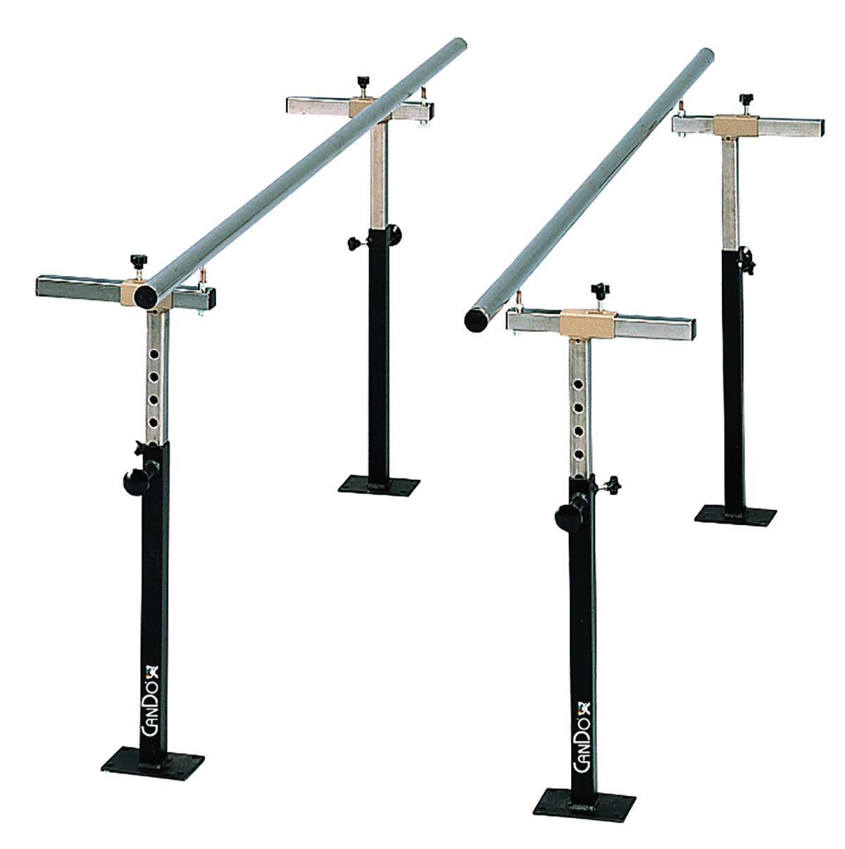 CanDo Floor Mounted Parallel Bars Height & Width Adjustable 7'