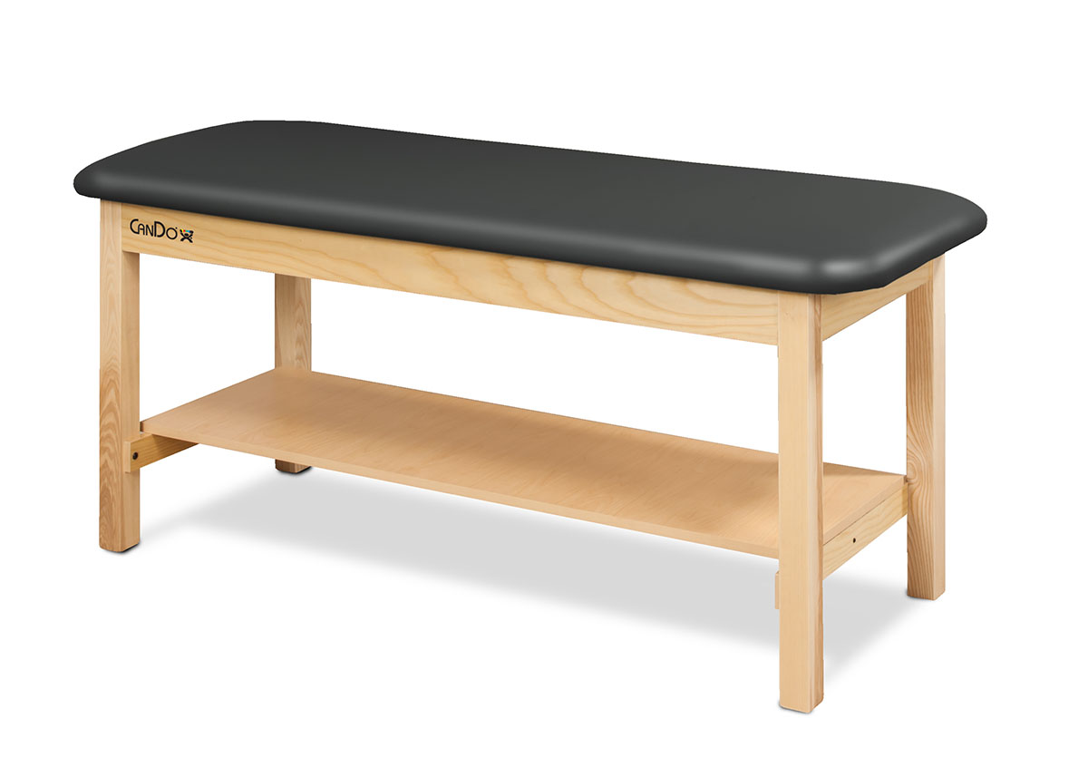 CanDo Treatment Table w/Flat Top and Shelf 400 LB Capacity 72L x 27W x 31H
