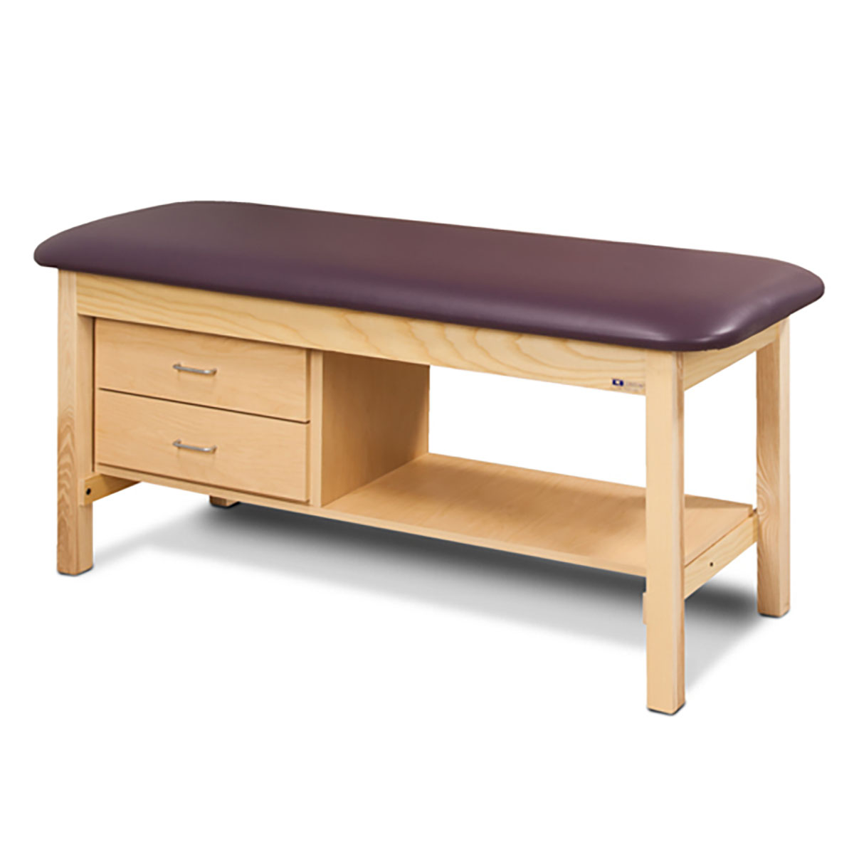 Clinton Classic Treatment Table 1-Section  1 Shelf 2 Drawers 72 x 27 x 31