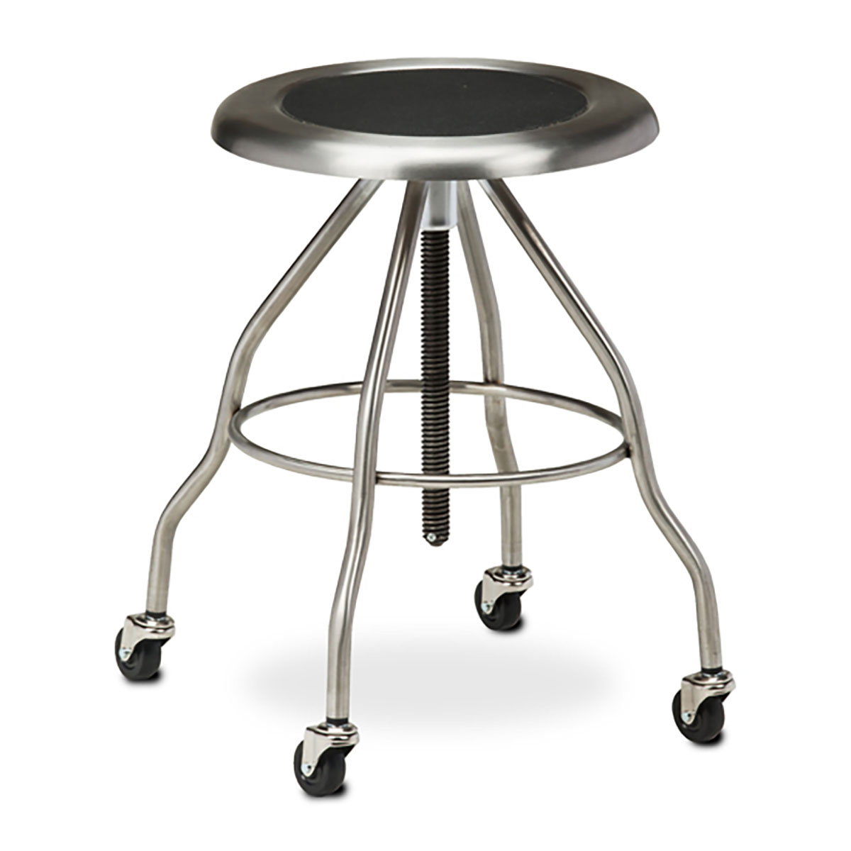 Clinton Stool Stainless Steel Stool 4 Casters