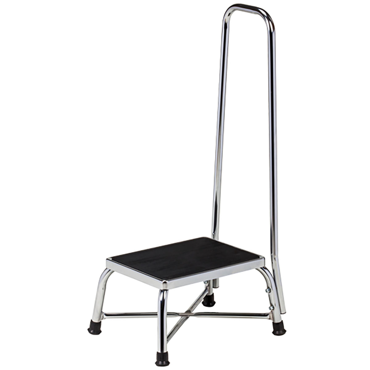 Clinton Chrome Bariatric Step Stool Handrail