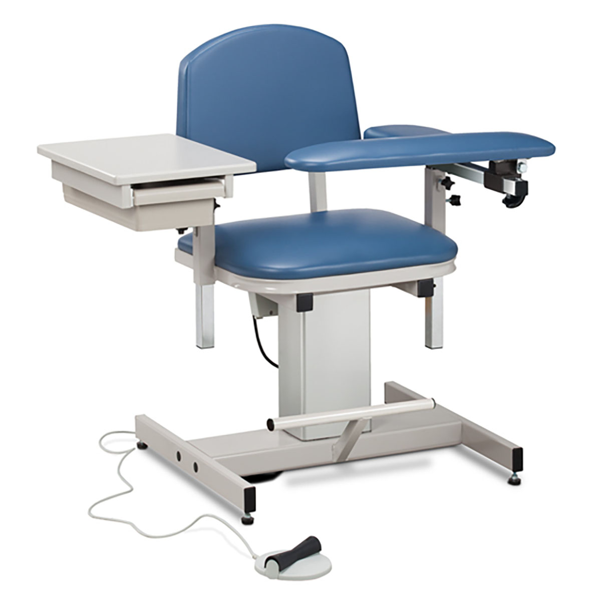 Clinton Power Series Phlebotomy Chair Padded Flip Arm Drawer