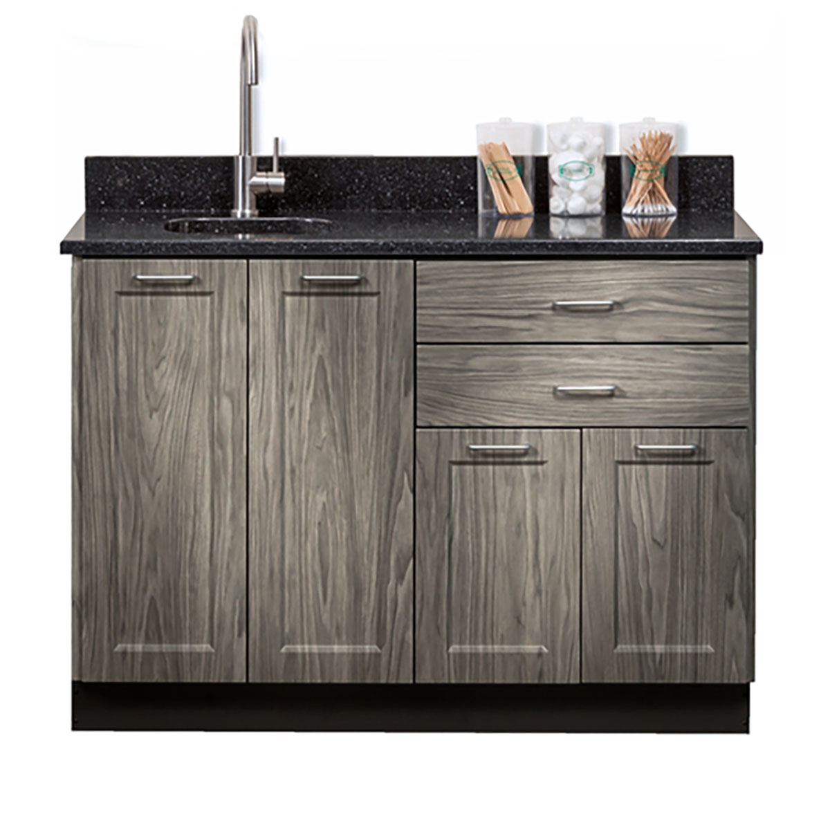 Clinton Fashion Finish Base Cabinet 4 Doors 2 Drawers 48
