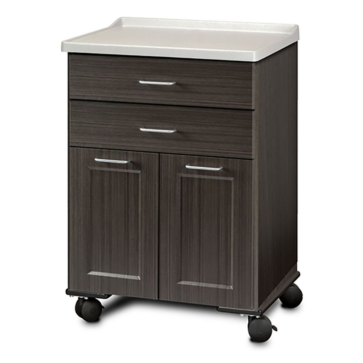 Clinton Fashion Finish Mobile Treatment Cabinet Molded Top 2 Doors 2 Drawers