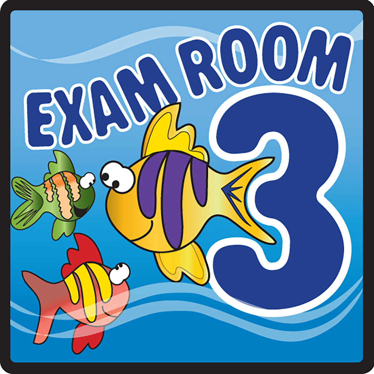 Clinton Sign Ocean Series Exam Room 3 Sign