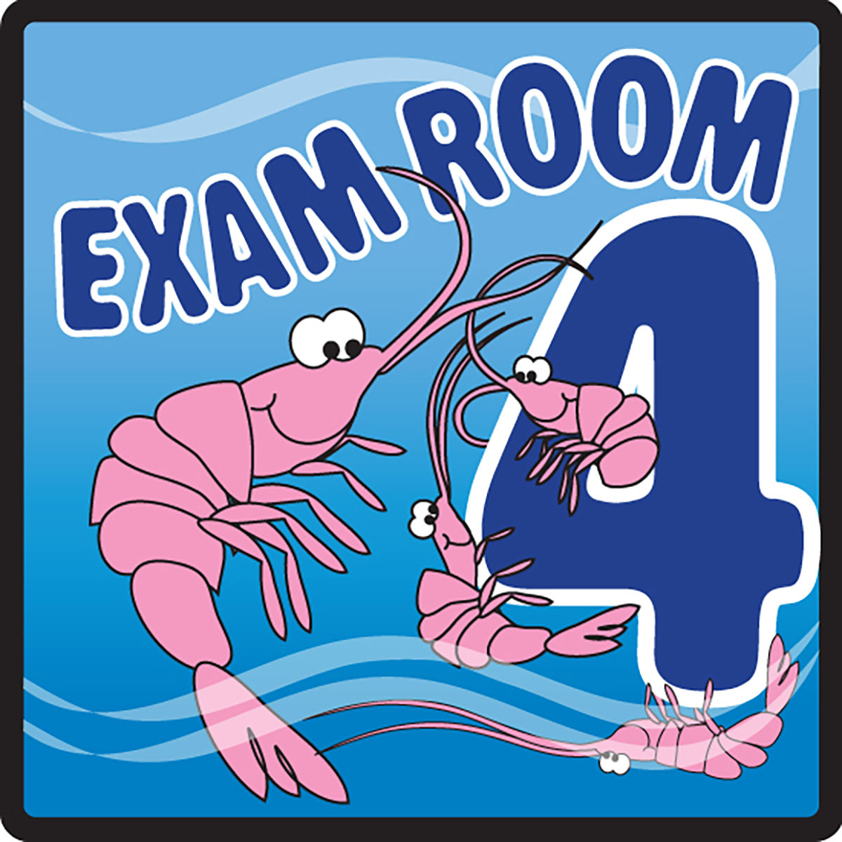 Clinton Sign Ocean Series Exam Room 4 Sign