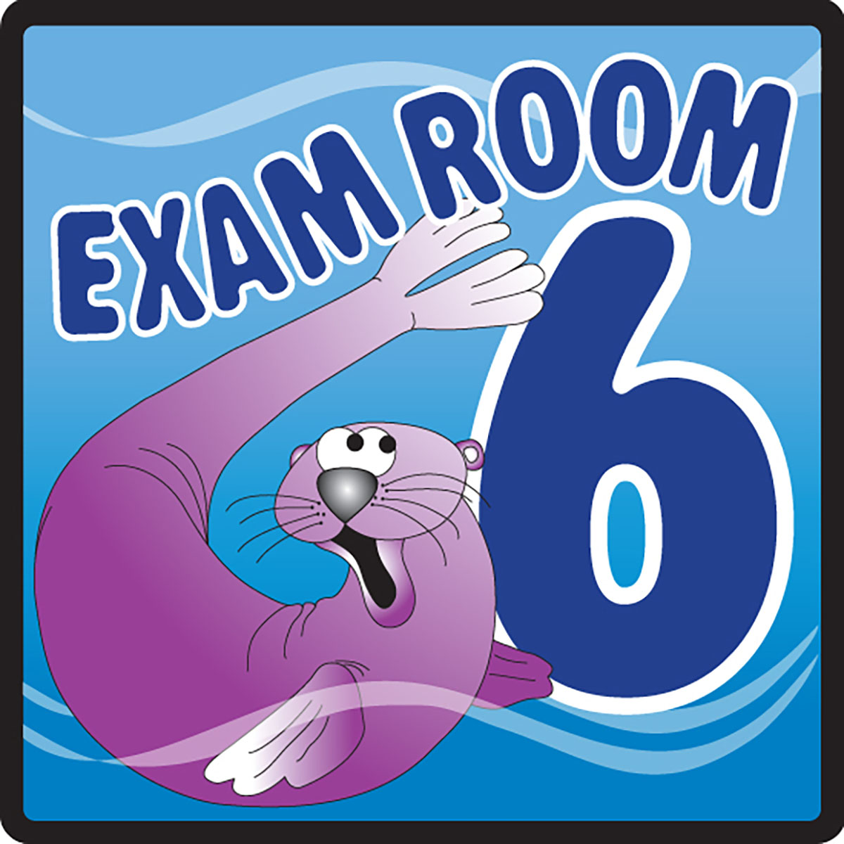 Clinton Sign Ocean Series Exam Room 6 Sign