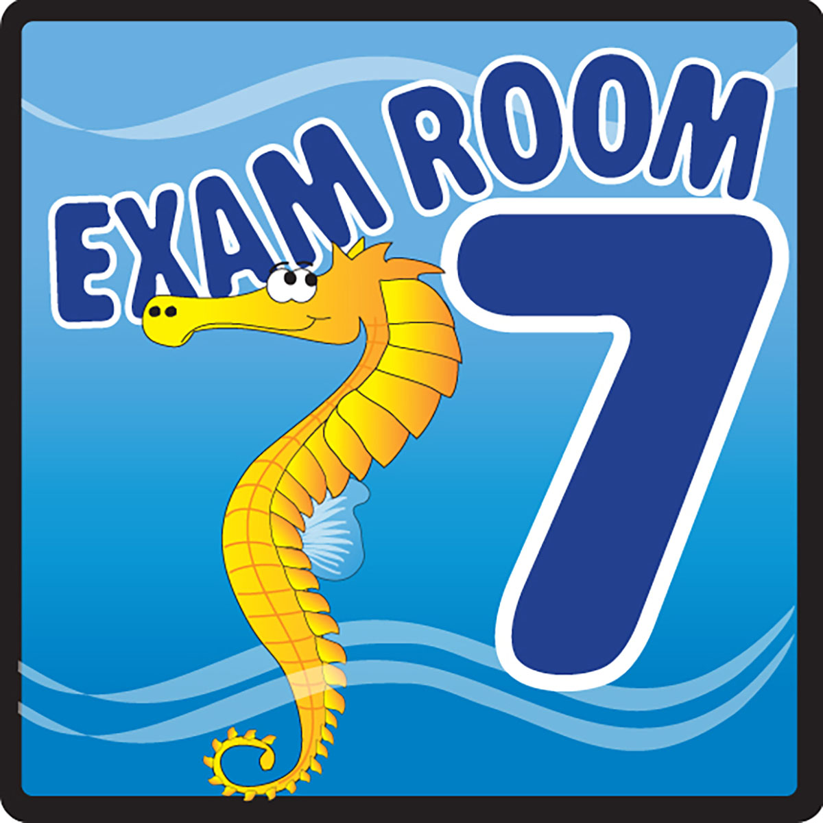 Clinton Sign Ocean Series Exam Room 7 Sign