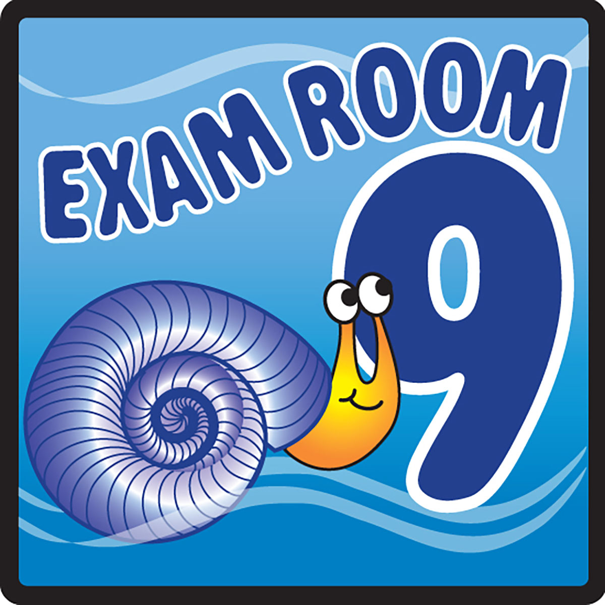 Clinton Sign Ocean Series Exam Room 9 Sign