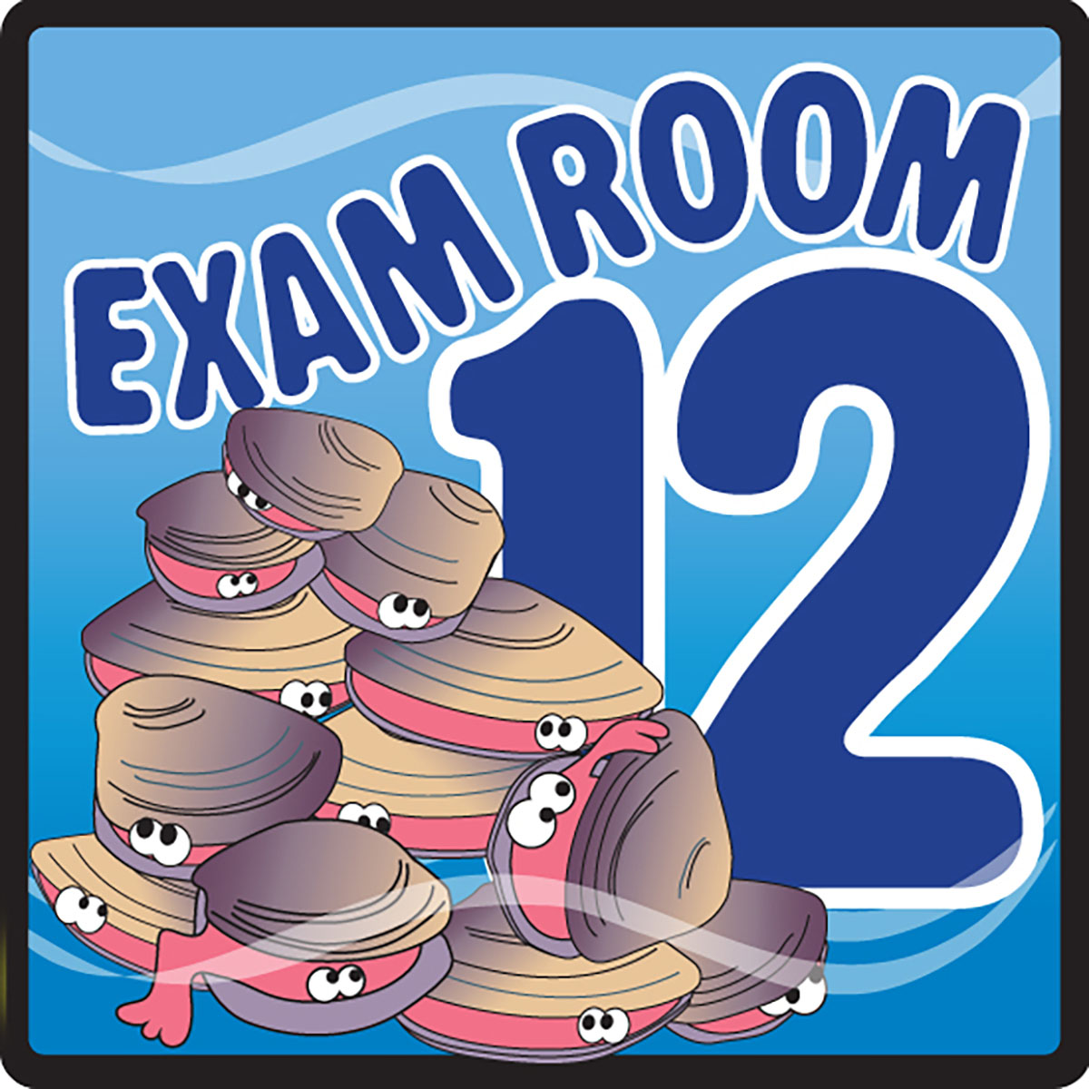 Clinton Sign Ocean Series Exam Room 12 Sign