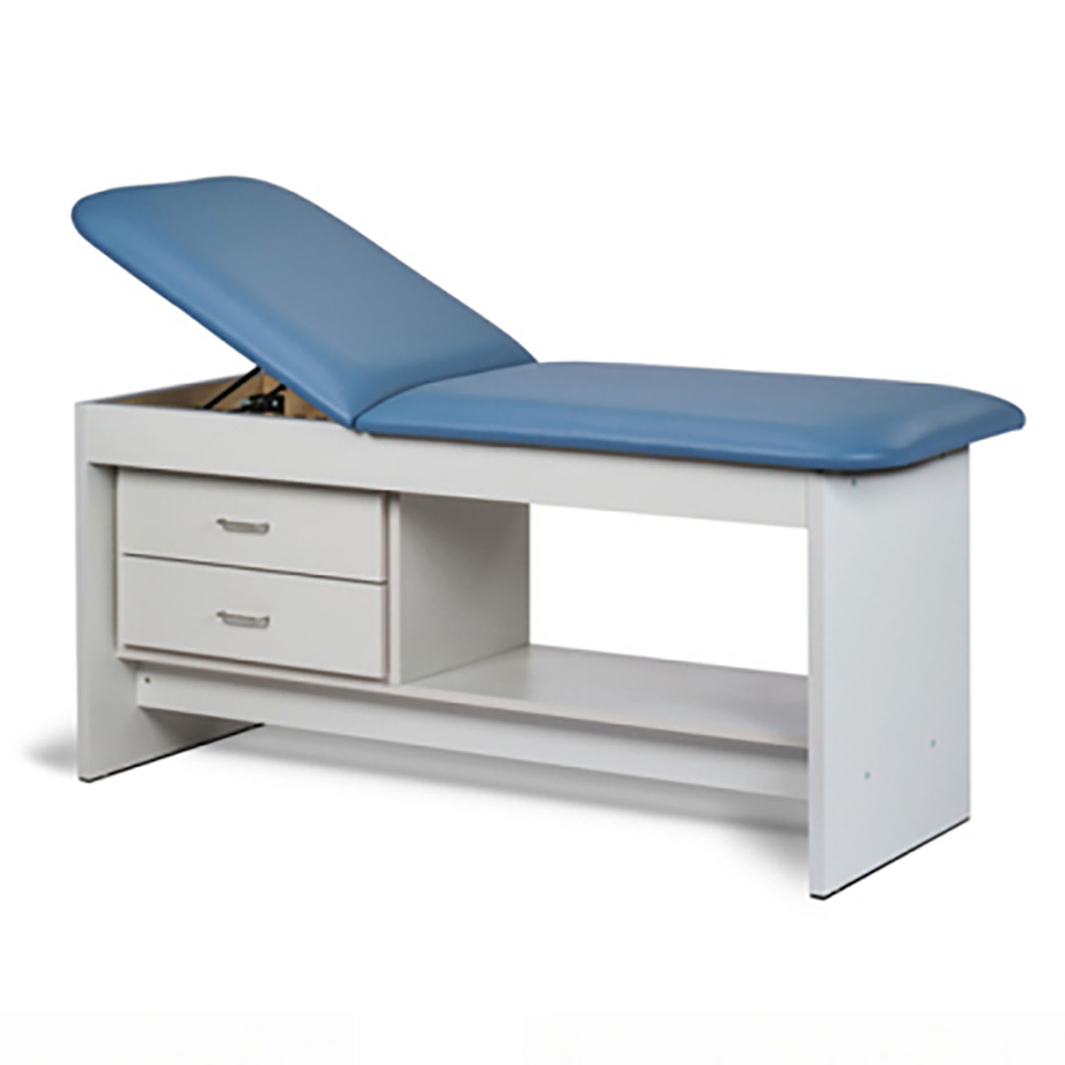 Clinton Panel Leg Series Treatment Table with Shelf and Drawers 72 x 27 x 31