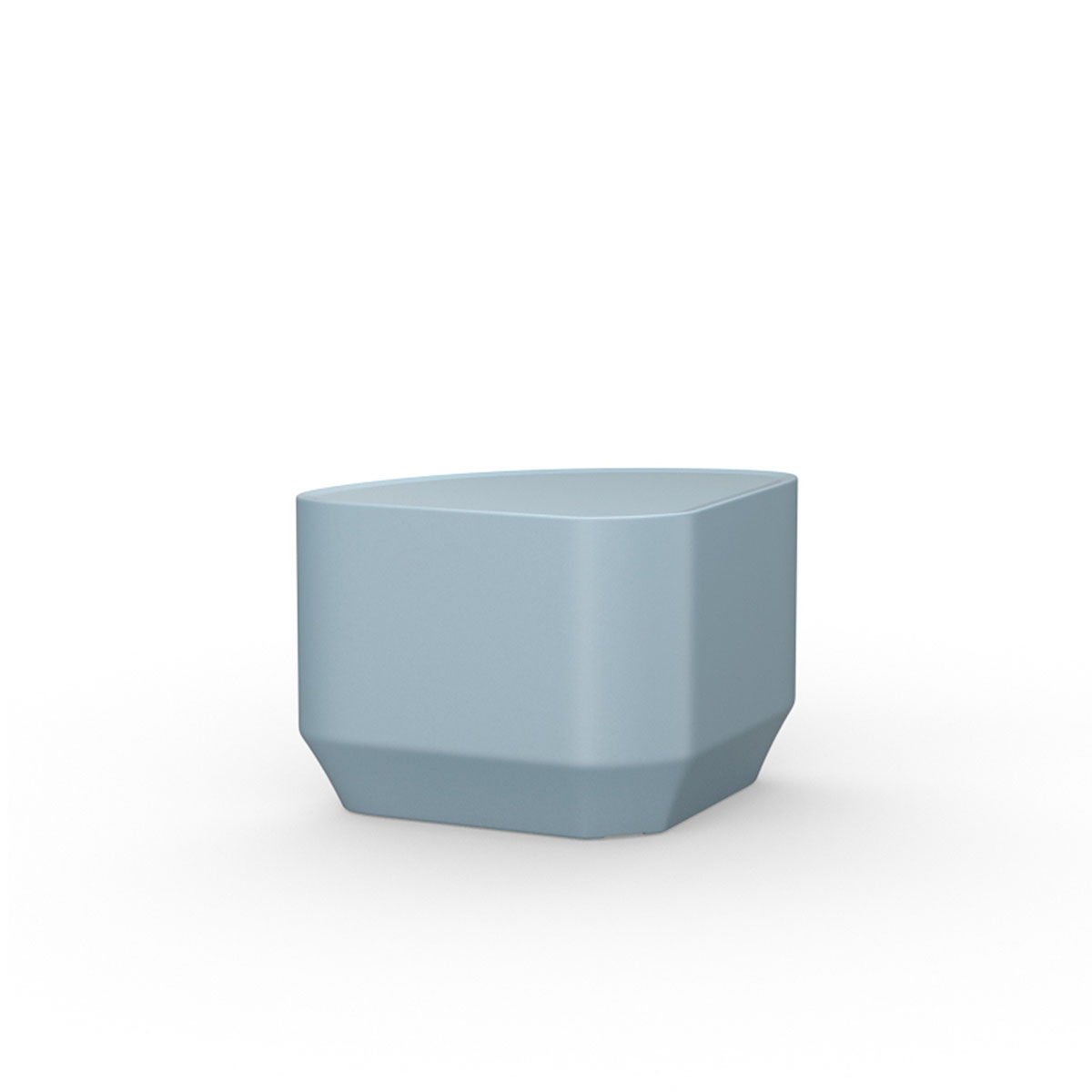 Endurance Wedge Side or End Table Blue Grey