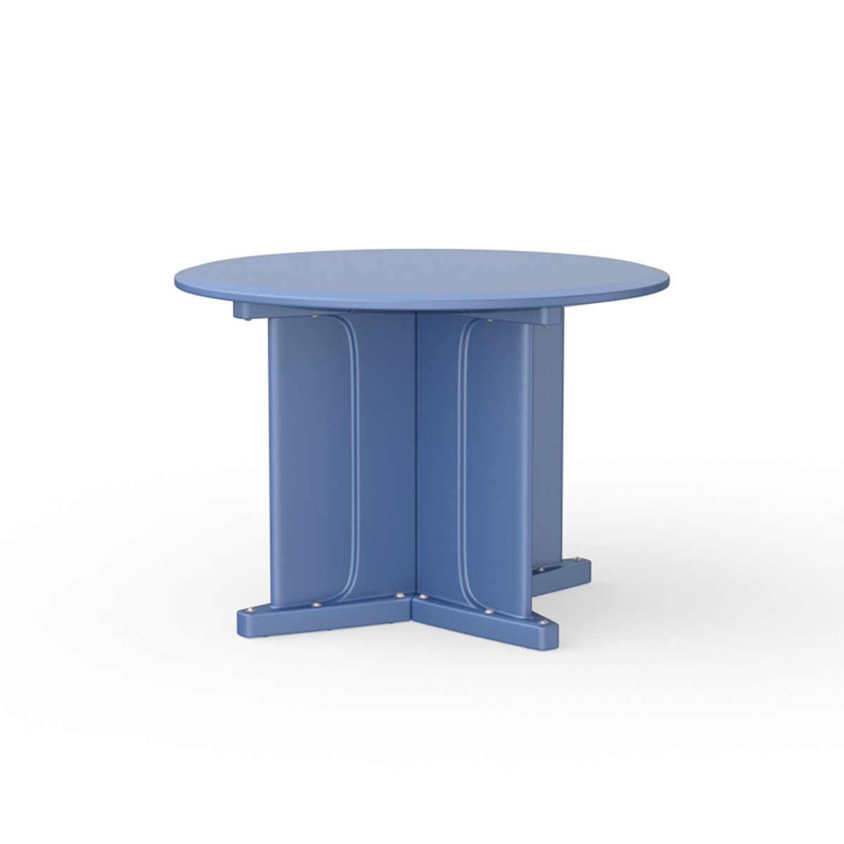 Endurance Table 42 Round X-Base Flame Retardant Blue Grey