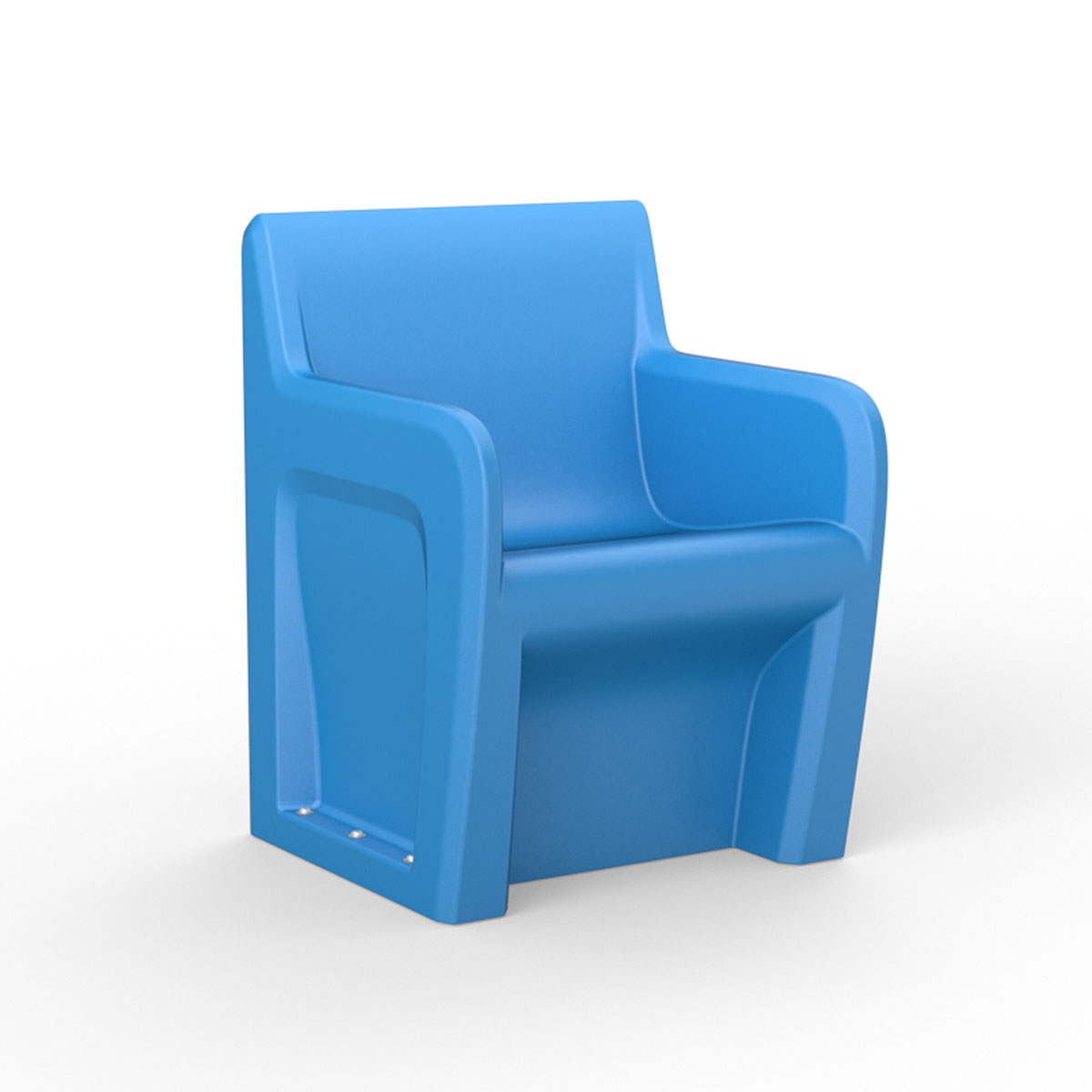 Sentinel Arm Chair Floor Mount Gangable with Access Door Blue Grey