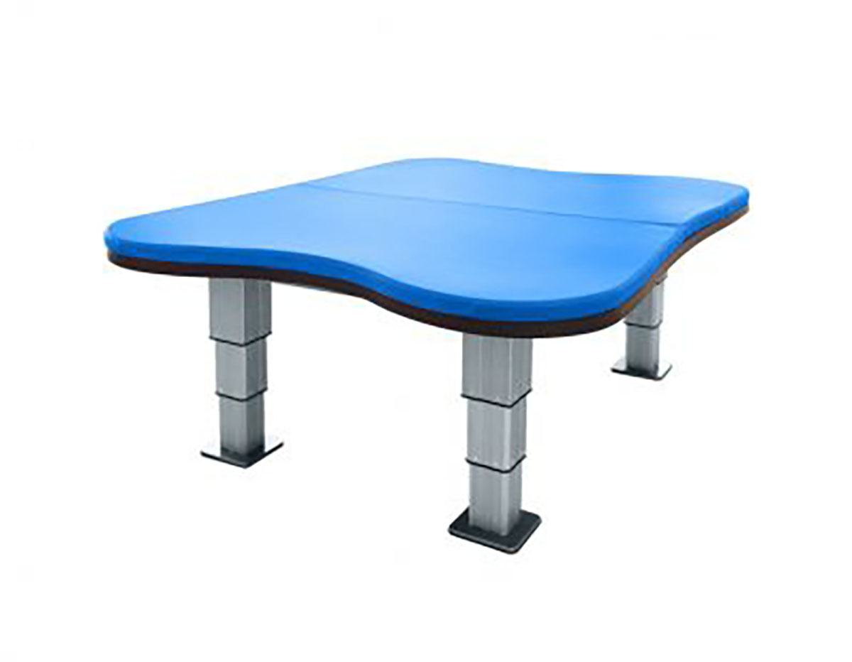 Tri W-G Mat Table Bariatric Motorized Hi-Lo (17.25-33H) Hour-Glass Top 5'W x 7'L 750 lb capacity