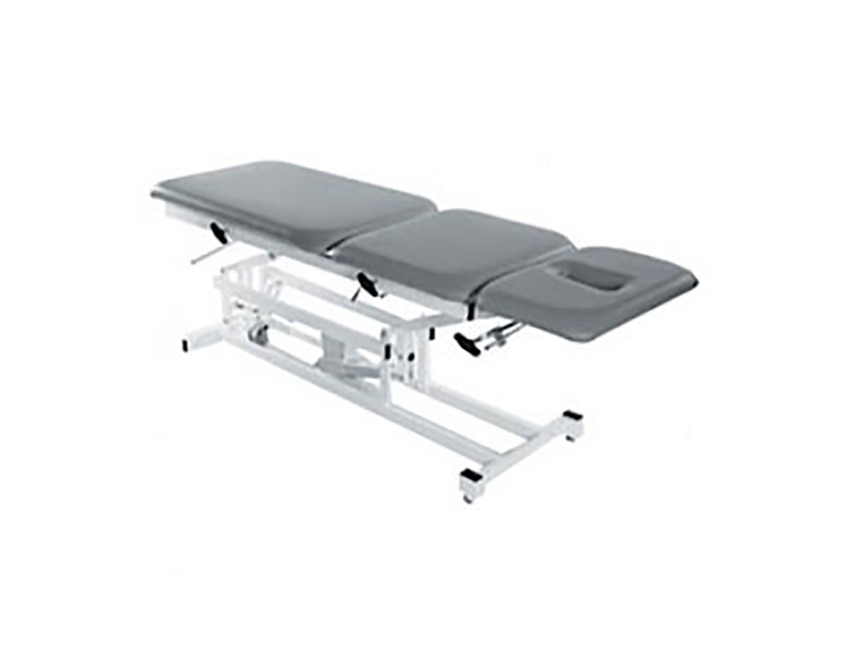 Tri W-G Treatment Table Motorized Hi-Lo 3 section fixed center 27 x 76 w/ casters