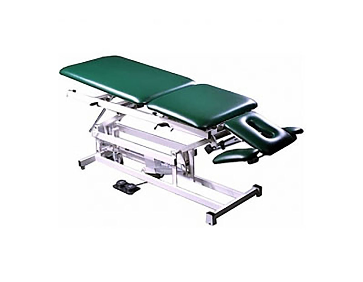 Tri W-G Treatment Table Motorized Hi-Lo 5 section elevated ctr 27 x 76 w/ casters
