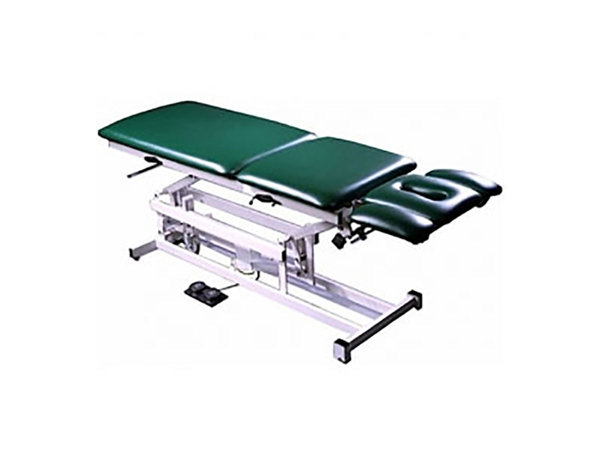 Tri W-G Treatment Table Motorized Hi-Lo 5 section fixed center 27 x 76 w/ casters