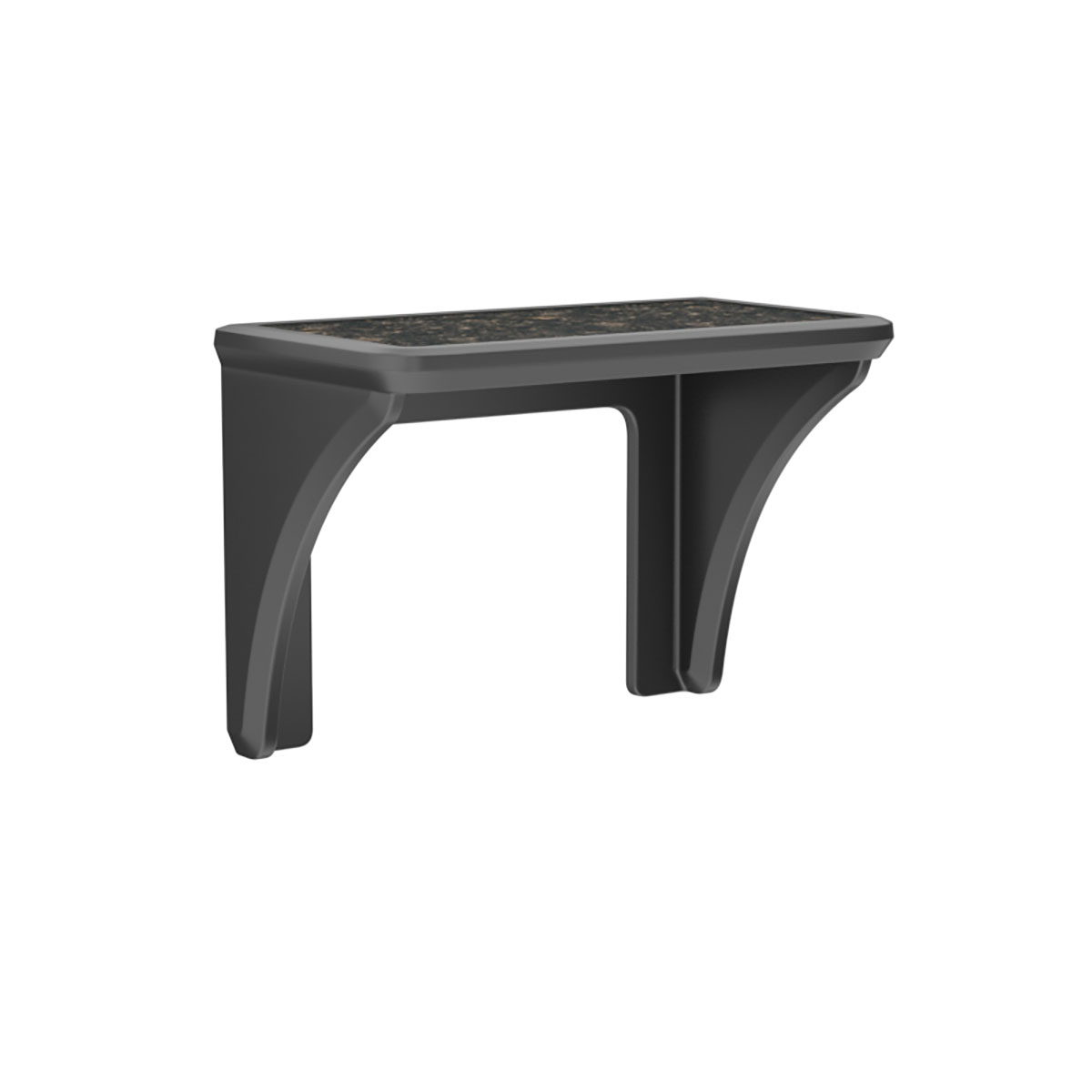 ADA Endurance Desk Plastic with Laminate Top Wall/Floor Mounted Black