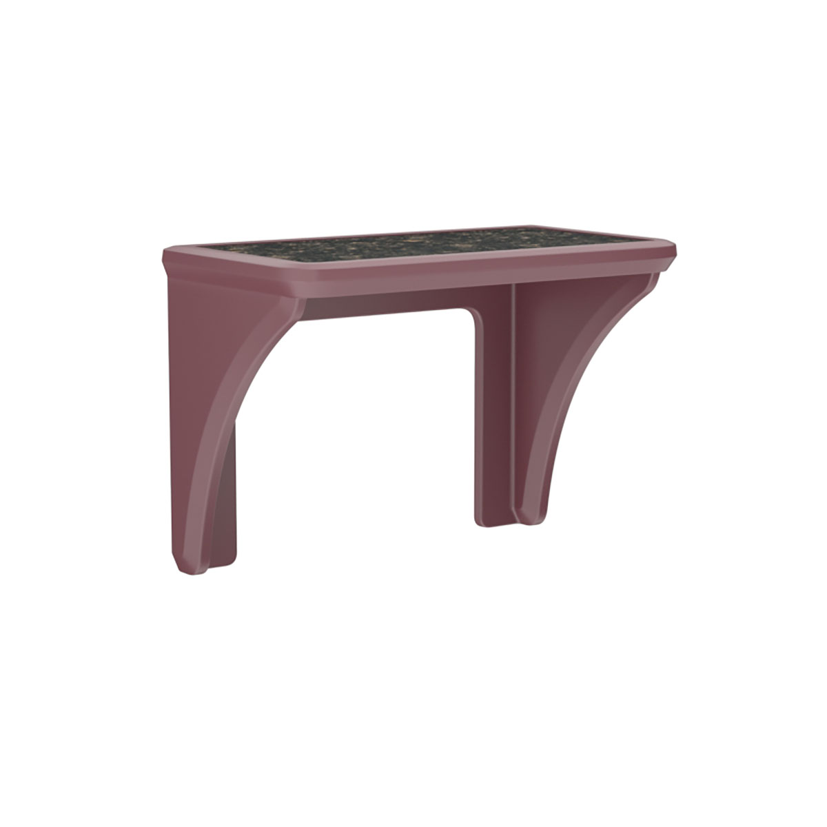 ADA Endurance Desk Plastic with Laminate Top Wall/Floor Mounted Burgundy