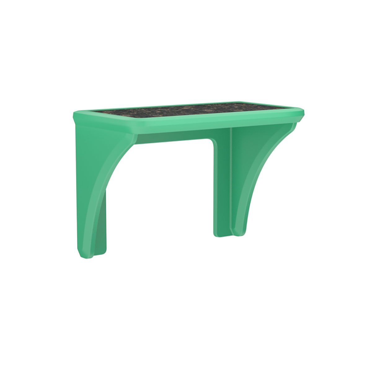 ADA Endurance Desk Plastic with Laminate Top Wall/Floor Mounted Green