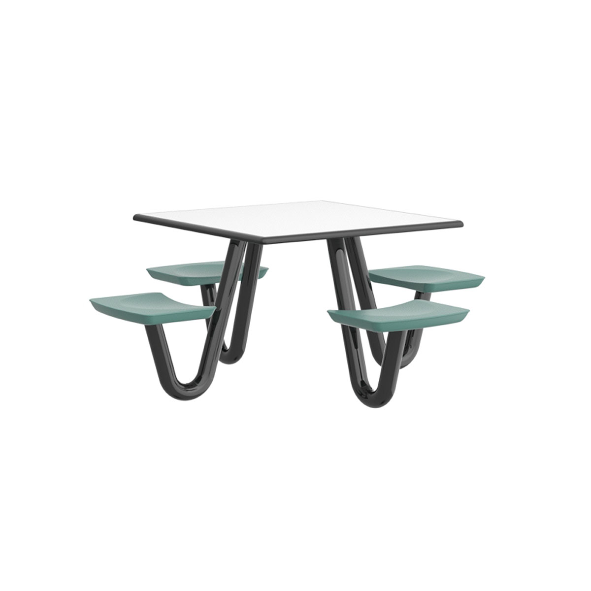 Anchor Table 4 Aqua Seats Square 42 x 42