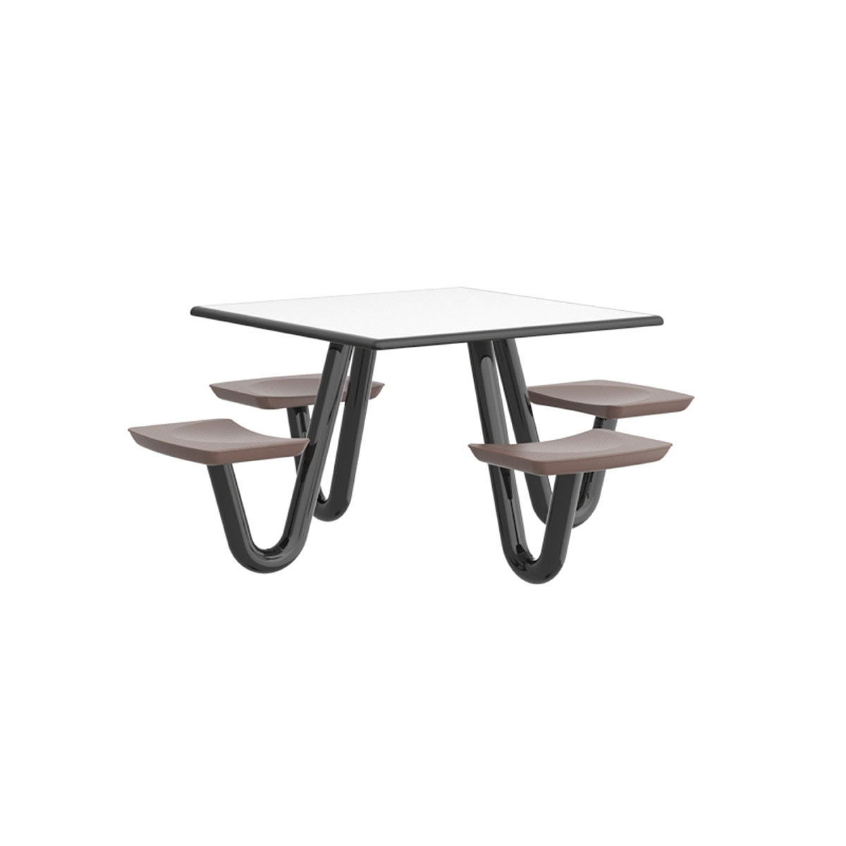 Anchor Table 4 Brown Seats Square 42 x 42