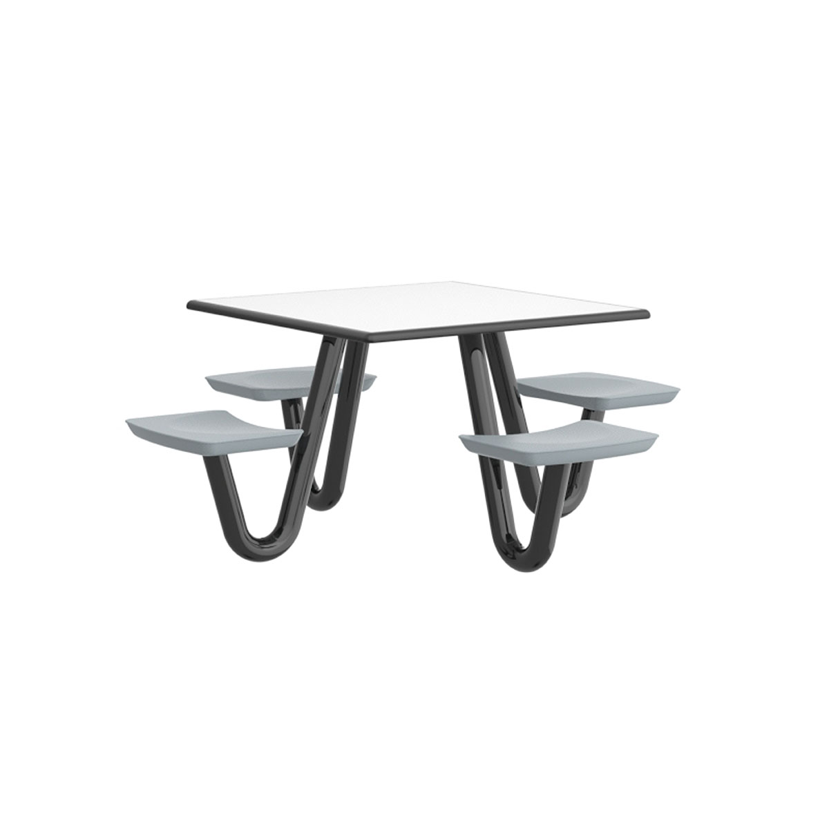Anchor Table 4 Gray Seats Square 42 x 42