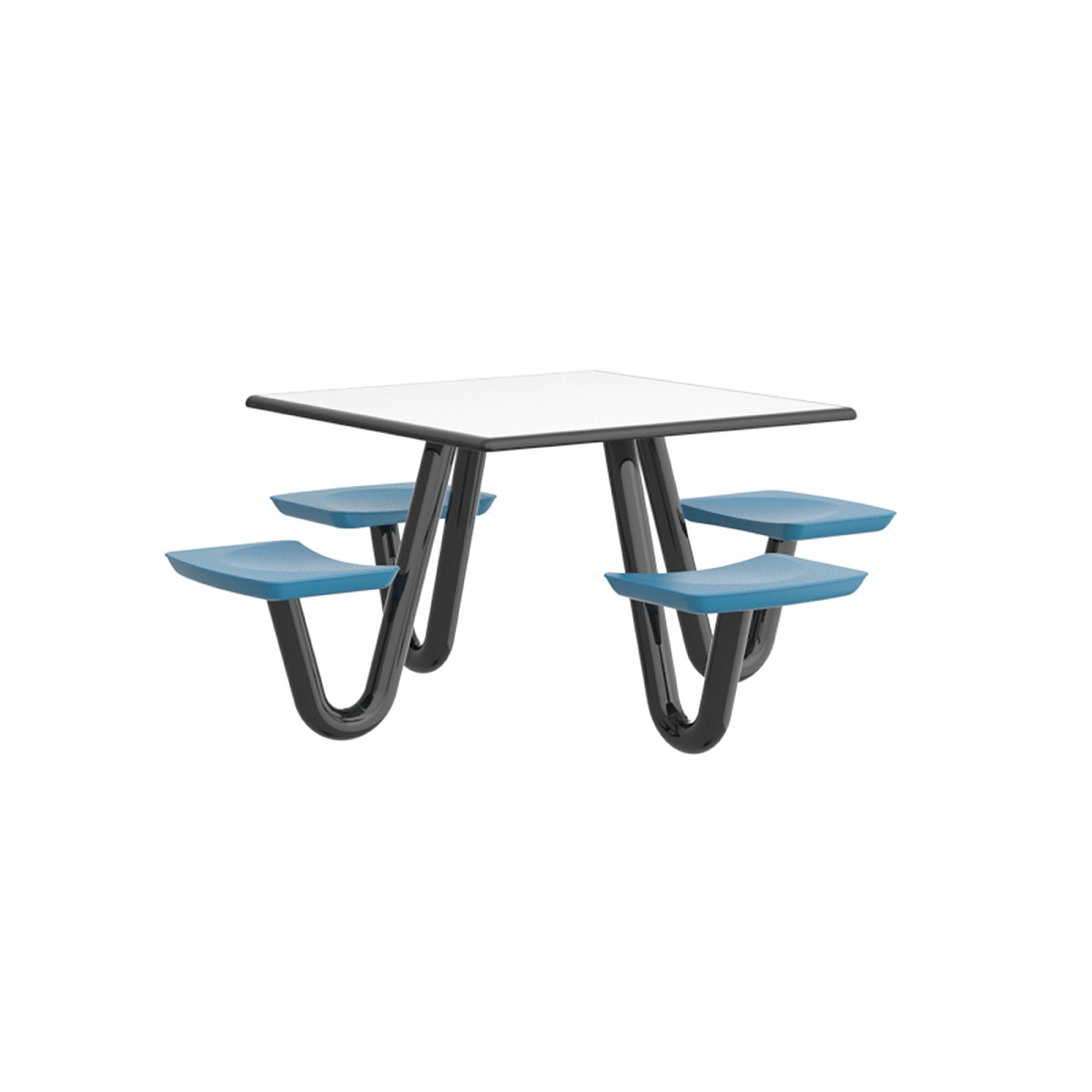 Anchor Table 4 Slate Blue Seats Square 42 x 42