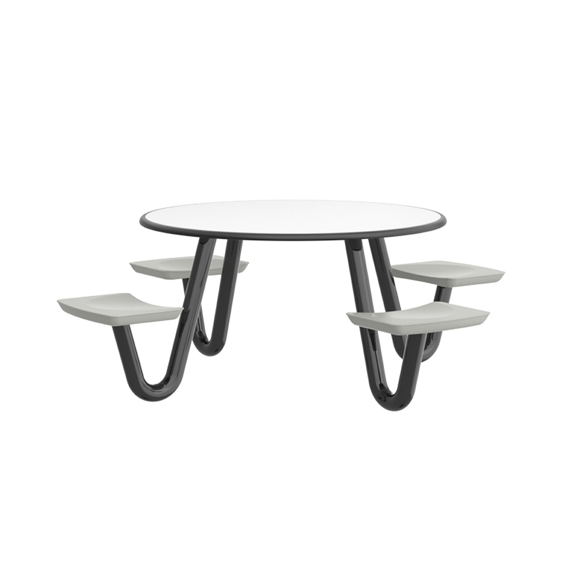 Anchor Table 4 Stone Gray Seats Round 42