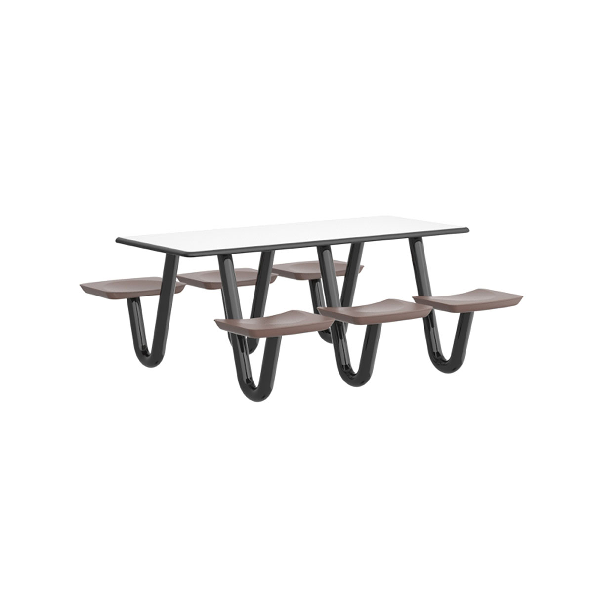Anchor Table 6 Brown Seats Rectangle 30 x 72