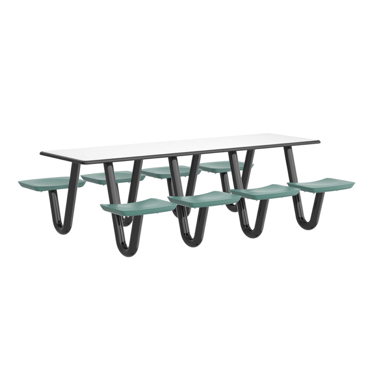 Anchor Table 8 Aqua Seats Rectangle 30 x 96