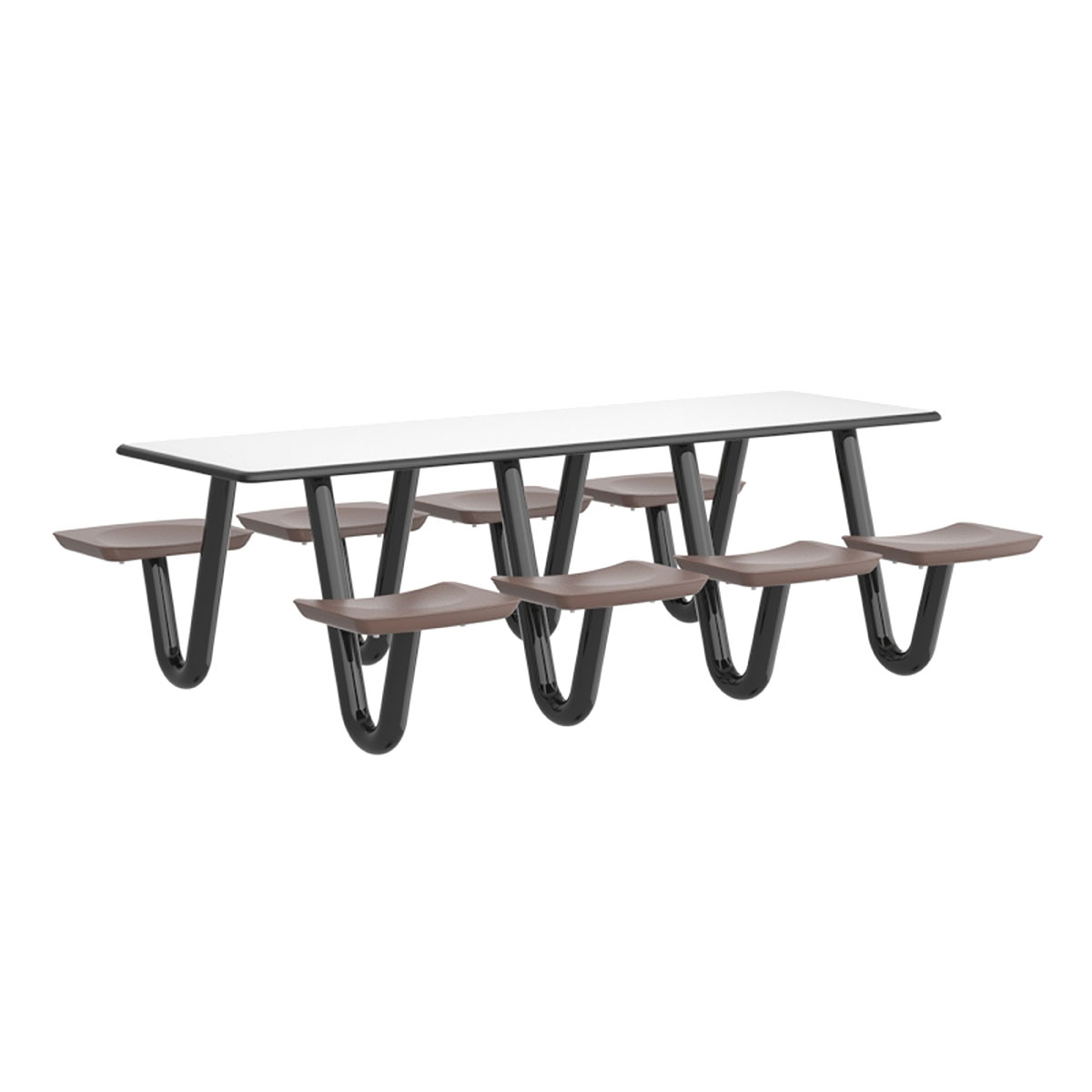 Anchor Table 8 Brown Seats Rectangle 30 x 96