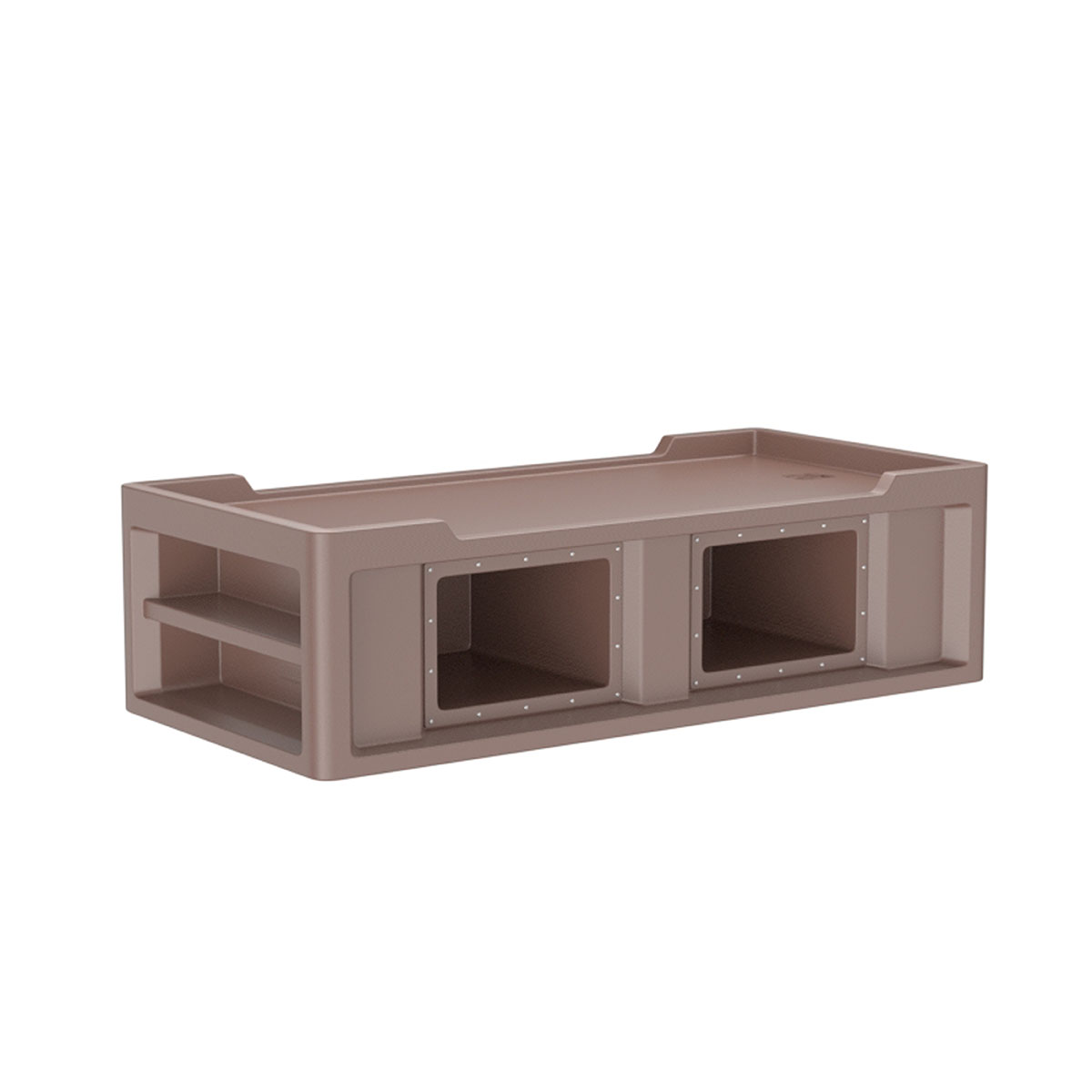 Endurance Bed 2.1 with side storage compartments Brown