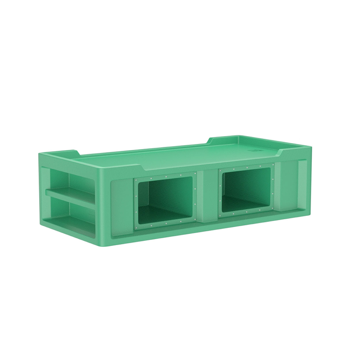 Endurance Bed 2.1 with side storage compartments Green